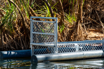 Floating Crocodile Trap in Katherine Gorge - Australian Northern Territory © Adwo