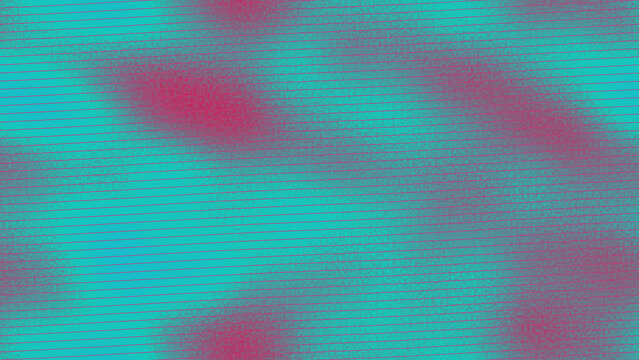 Turquoise abstract seamless pattern with blurred reddish pink organic shapes.