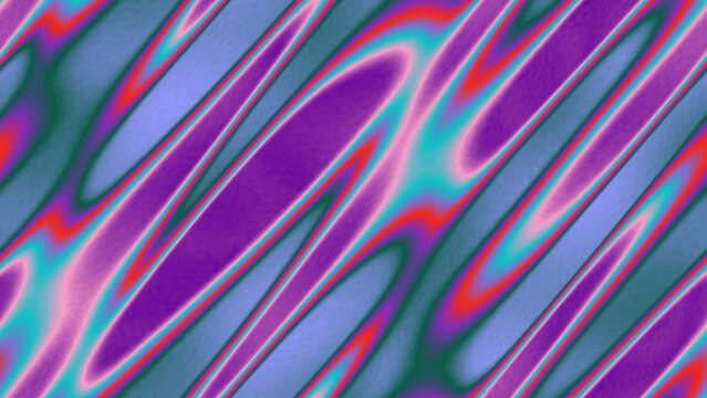 Vibrant wavy diagonal seamless pattern with cool and warm gradients