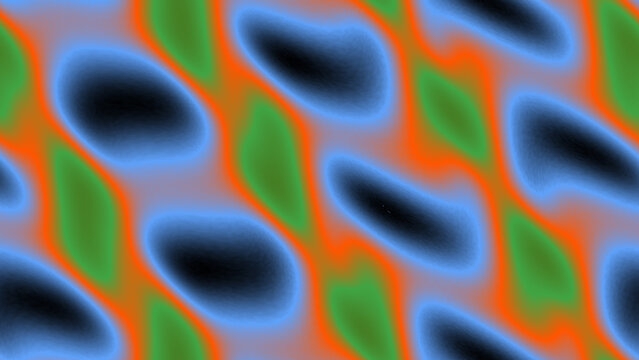 Vibrant seamless pattern featuring dark blue oval shapes against colorful background