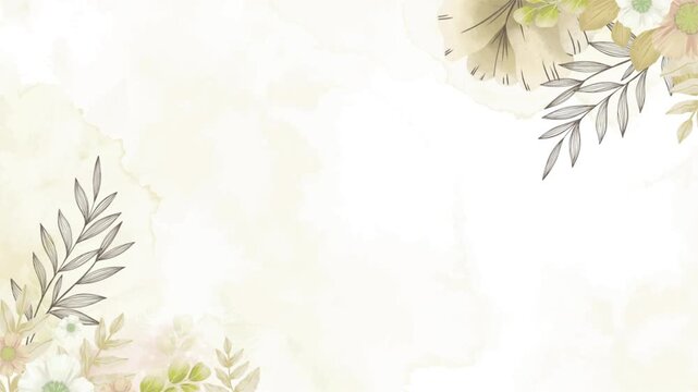 Elegant watercolor wash background with subtle floral accent for wedding invitations, branding, and social media designs adding a soft, artistic touch
