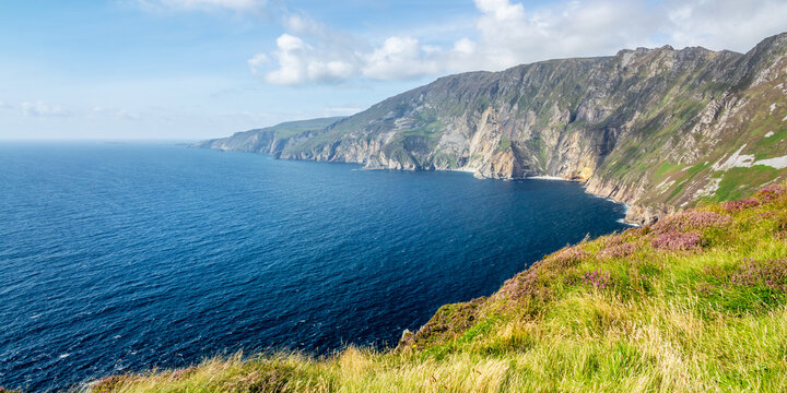The famous Slieve League cliffs (Sliabh Liag) panoramic landscape in County Donegal,Wild Atlantic Way , Ireland
