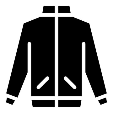 Fleece jacket icon with solid style