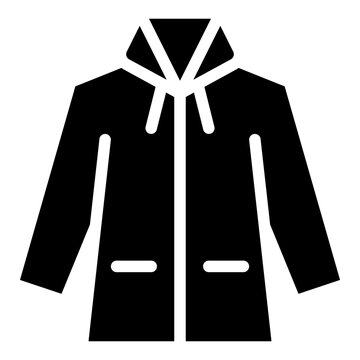 Rain jacket icon with solid style