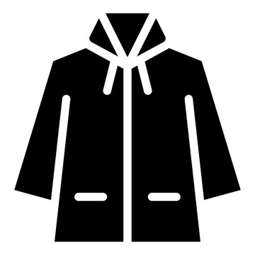 Rain poncho icon with solid style