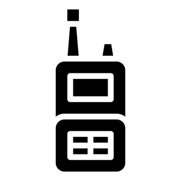Two way radio icon with solid style