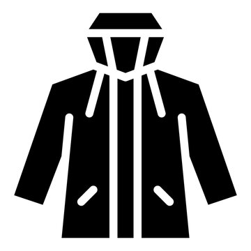 Waterproof jacket icon with solid style