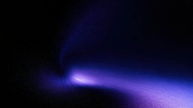 Deep ultraviolet fading into black hole, heavy grain texture, blurred light effect, airbrush finish, mysterious and atmospheric