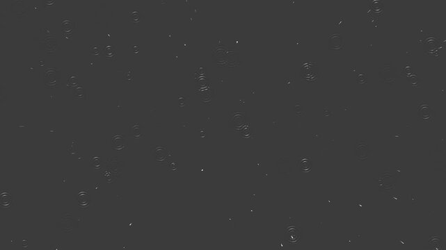 rain drop on the floor drawn rain animation, Falling rain loop artistic realistic animation, dripping liquid effect isolated drop water. 4k
