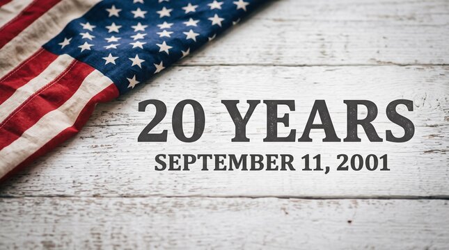 Commemorating twenty years since the tragic events of september eleventh with a proud display of the american flag
