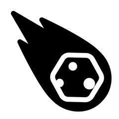 Meteorite icon with solid style © Nira Studio
