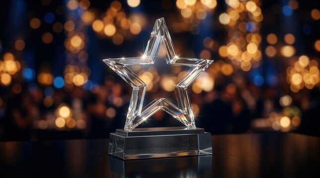 Best employee of the month winner trophy symbol for motivation and success.