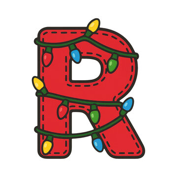 PNG Festive letter R illustration