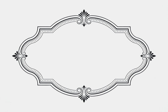 Vintage Ornate Decorative Frame With Classic Floral Accents