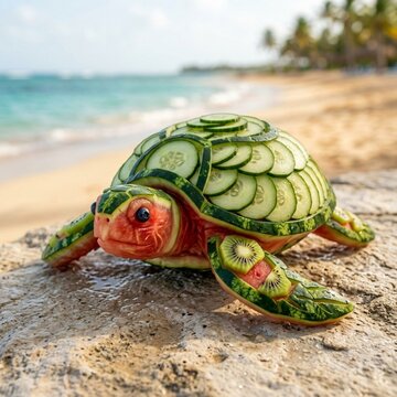 Turtle Made With Mix Fruit 