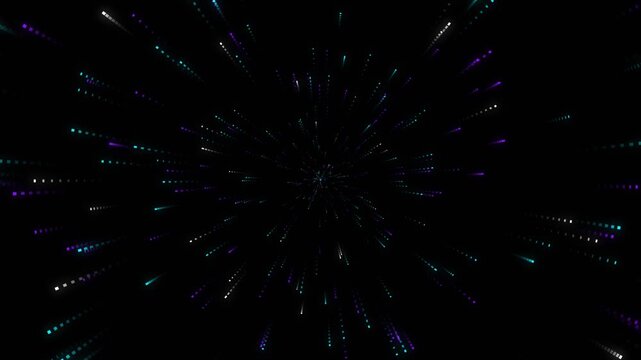 Abstract Particle Starfield Hyperspace Motion Graphic Loop