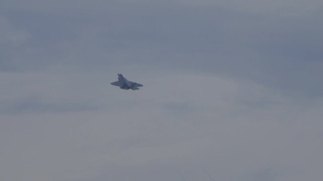 F-35 breaking the sound barrier and doing stunts in an air show