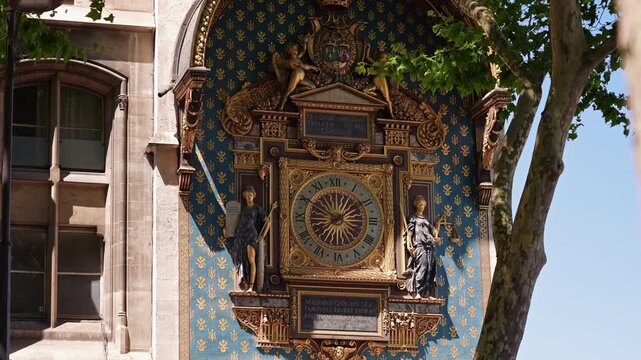 Historic Horloge du Palais Clock on Ile de la Cite Paris