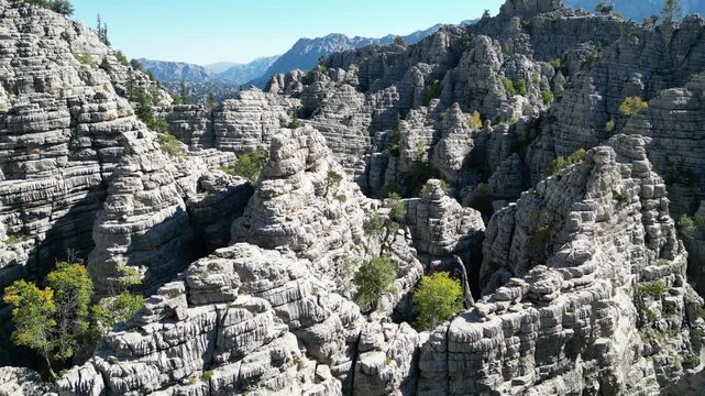 Exploring the Wild Mountains, Terrifying Deep Pits, and Metamorphic Limestone Structures of Gidengelmez Mountains in Antalya, Turkey