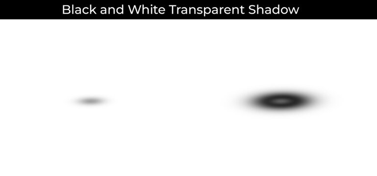 Oval drop shadow effect with soft gradients on transparent background