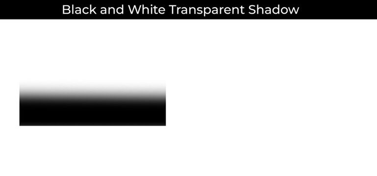 Rectangular gradient drop shadow effect isolated on transparent background
