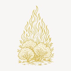 Obraz premium Intricate nature-inspired burning bush.