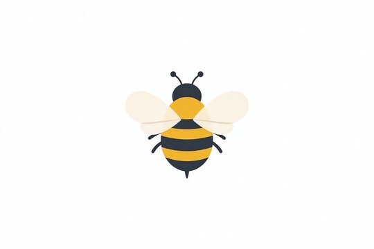 bee on white background vector illustration