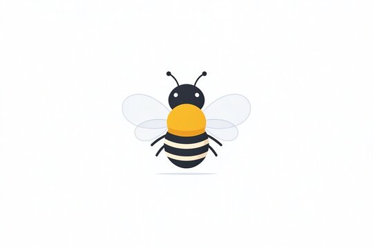 bee on white background vector illustration