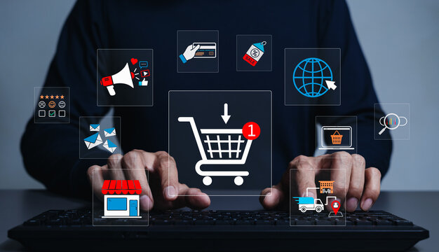E-commerce technology helps marketer manage online shopping, digital payments, promotions, customer feedback, email marketing, web stores, order tracking for efficient retail operations, sales growth