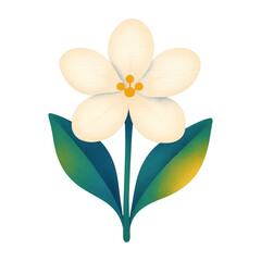 Obraz premium PNG Minimalist floral illustration design.