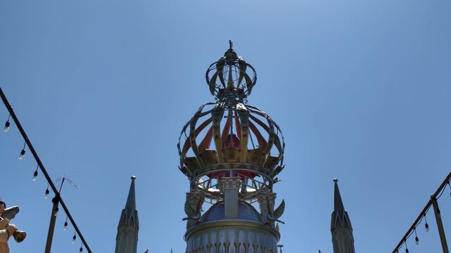 Ornate crown tower at Simala Shrine in Cebu