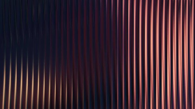 Vertical corrugated metal texture with gradient orange and blue lighting