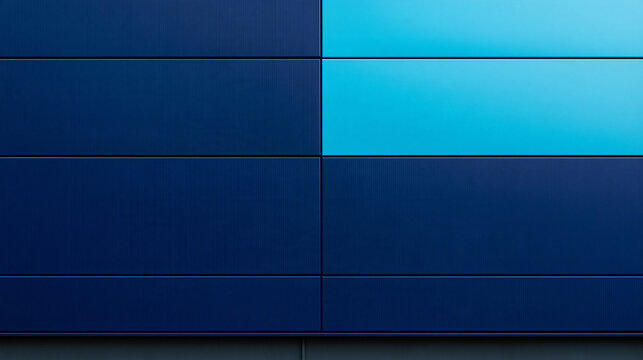 Modern Minimalist Blue Architectural Facade Panels