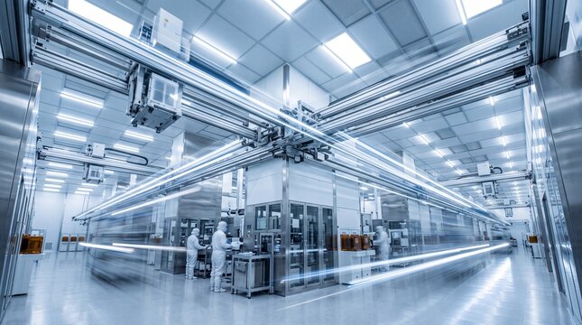 Automated Semiconductor Cleanroom Facility in High Tech Factory