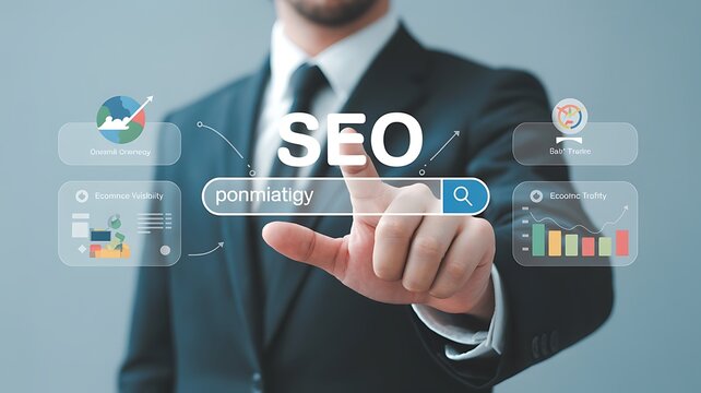 SEO specialist improving website search visibility through keyword research, search ranking optimization, content strategy, organic traffic growth, digital marketing analytics, online business