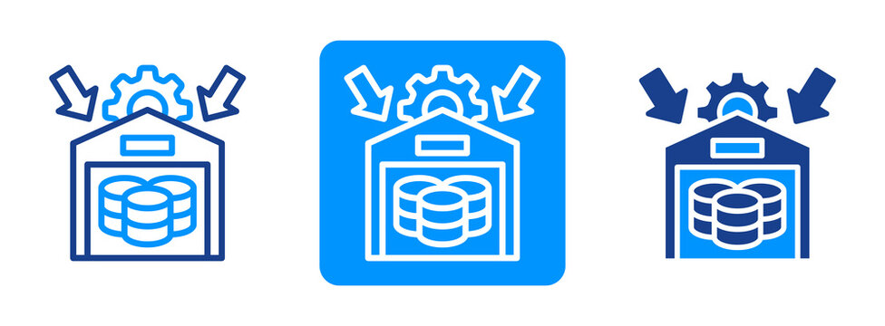 Data Warehouse Icon In Dual Tone Style