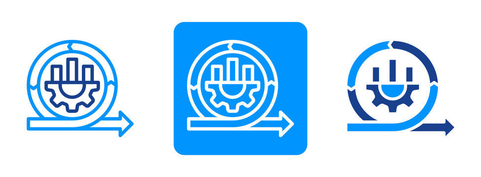 Agile Development Icon In Dual Tone Style