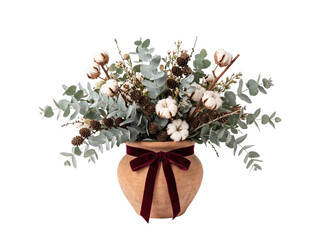Rustic Cotton and Eucalyptus Bouquet © Gandalf