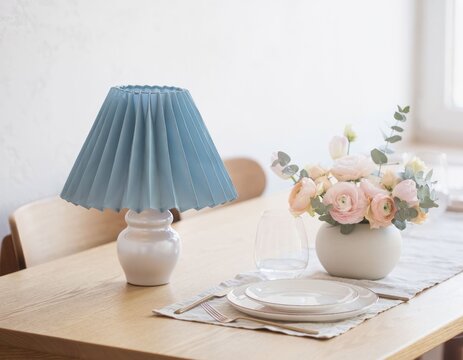 Pleated table lamp