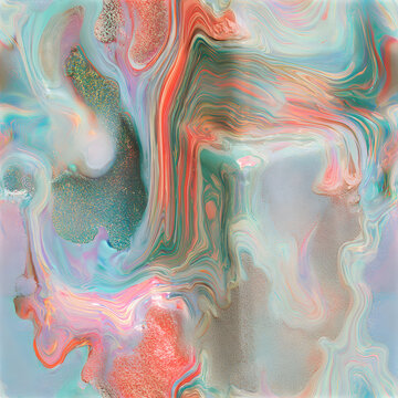 Polished Opal Iridescent Layers Seamless Pattern