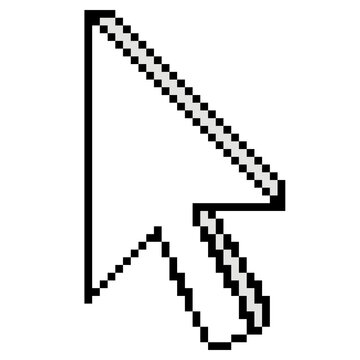 pixel art mouse cursor arrow pointer click computer ui interface icon