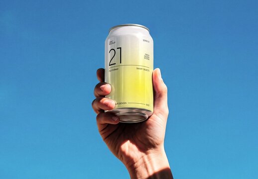 Outdoor Sky Can Mockup For Branding And Merchandise Design