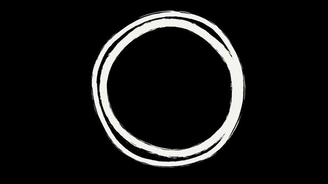 Hypnotic circular line art drawing itself in endless loop with flowing rings and spirals for wellness meditation yoga and spa videos
