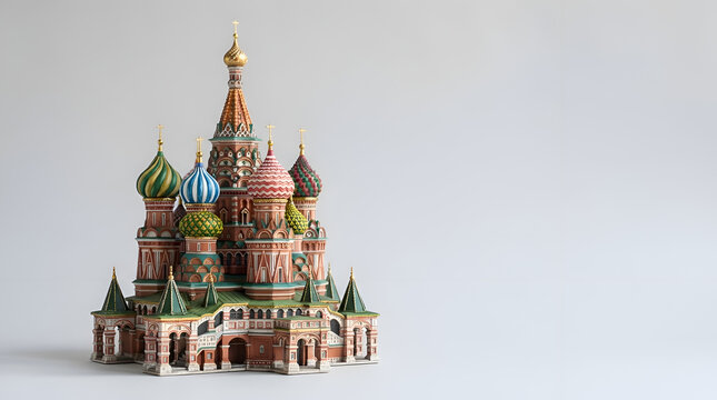 Russia National Day Celebration Concept with Stylized Cathedral Icon