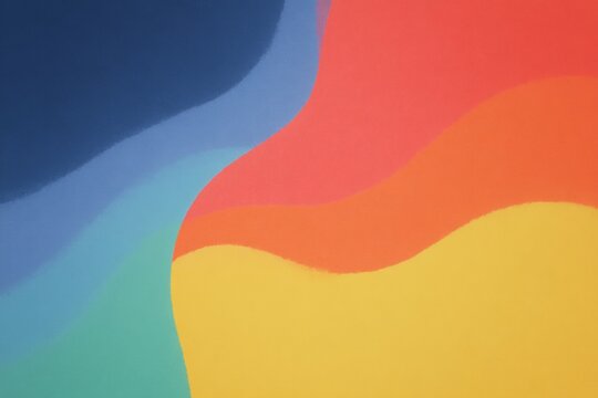 A vibrant abstract painting with a variety of colors including red yellow blue and green. the painting is a mix of hues creating a and eyecatching design.
