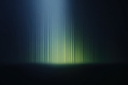 A dark background with a green and blue aurora borealis or northern lights illuminating the night sky.