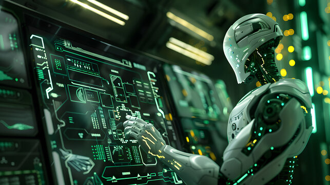 Description (90 characters):
Futuristic robotic cybernetic entity with advanced technology, glowing details, dark moods