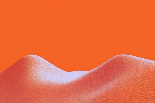 An orange fabric with a wavy pattern on it set against an orange background. the fabric appears to be made of silk giving it a soft and luxurious feel.