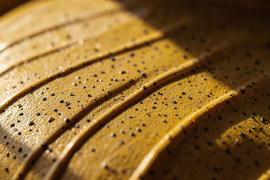 x-default Macro Close Up of Unglazed Ceramic Stoneware with Iron Oxide Specks