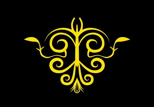 elegant gold flourish separator motion graphics for certificate and wedding invitation